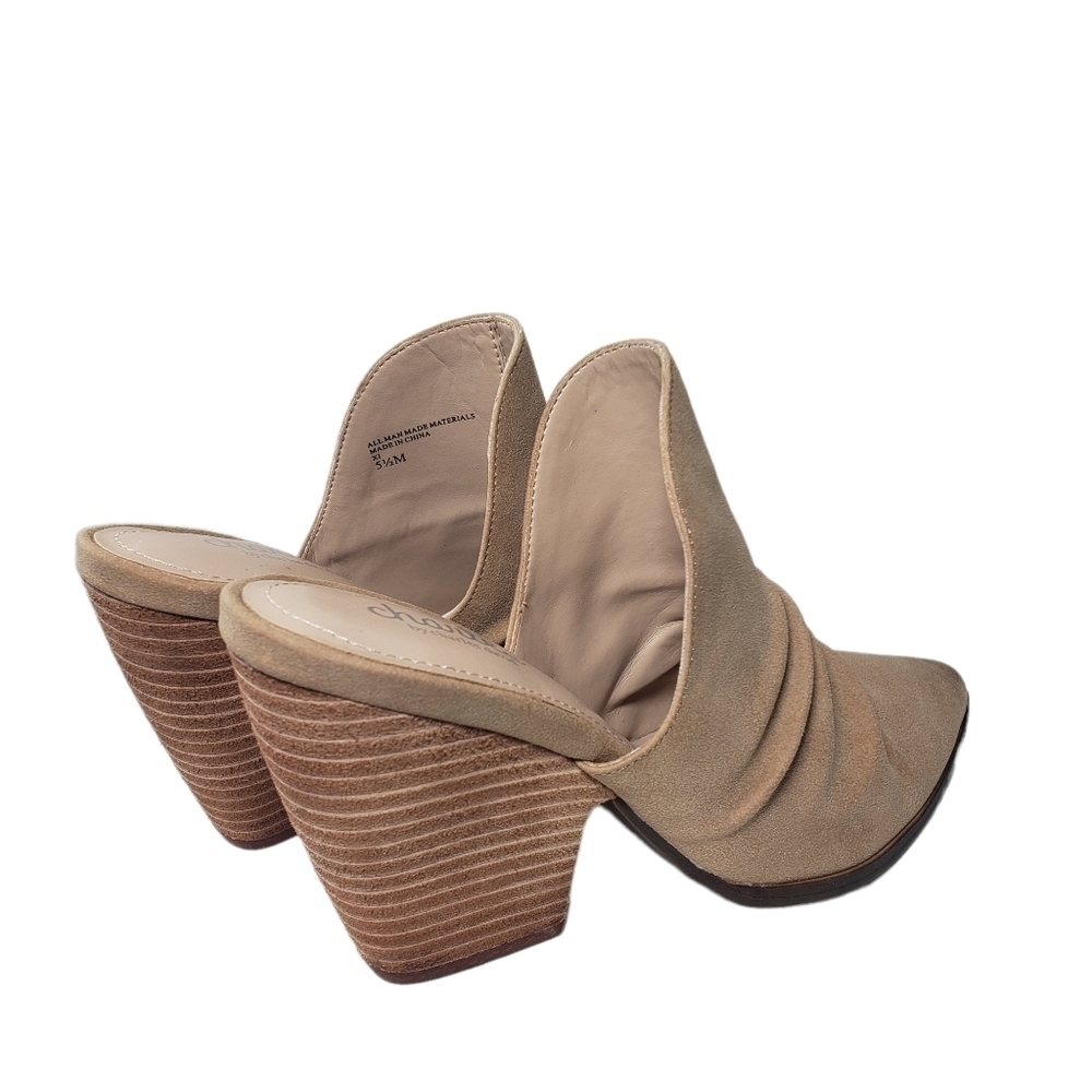 Charles by Charles David Women's Nellie Faux Suede Tan Backless Boots Sz 5.5M - Picture 6 of 10